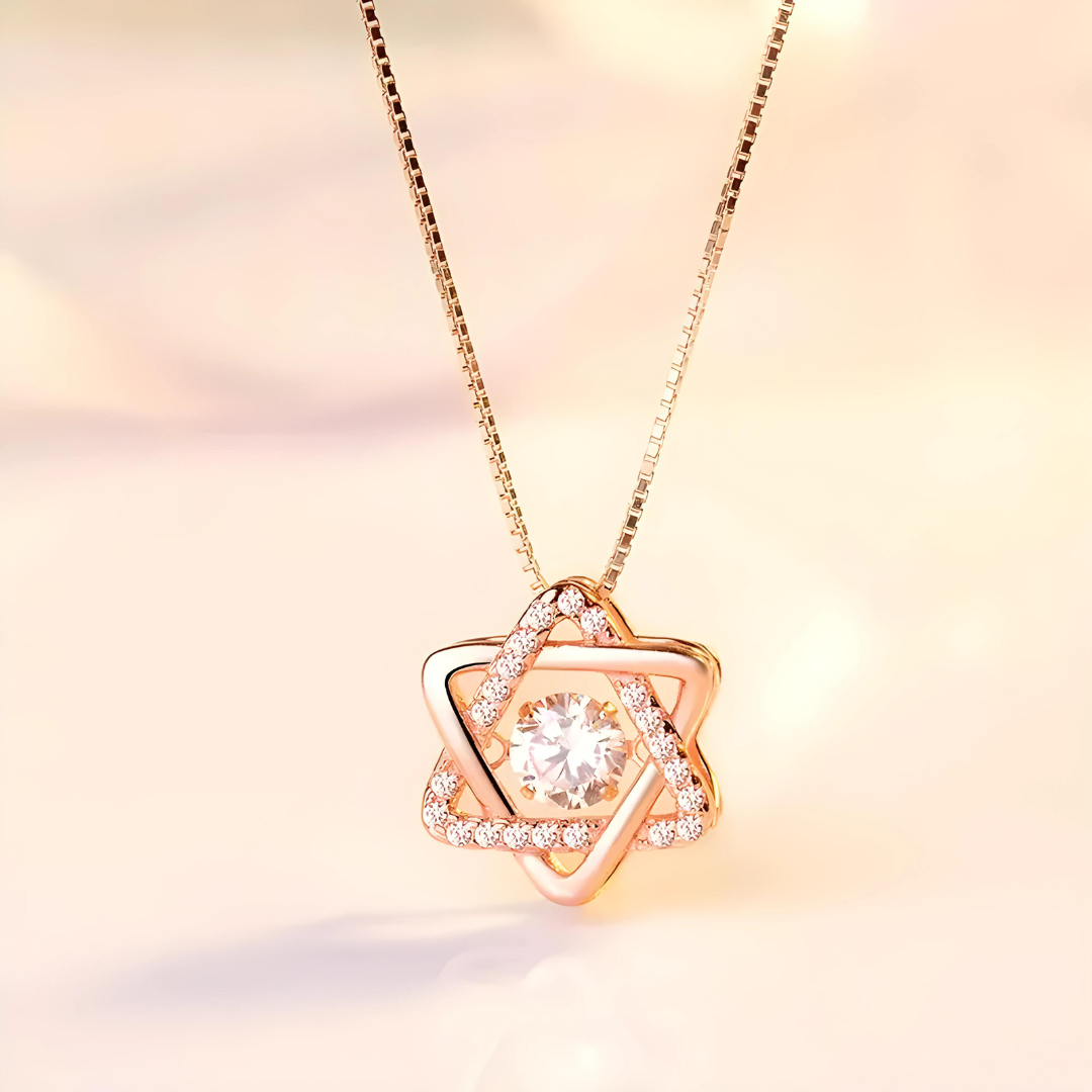 Dancing Diamond David Of Star Pendant Necklaces