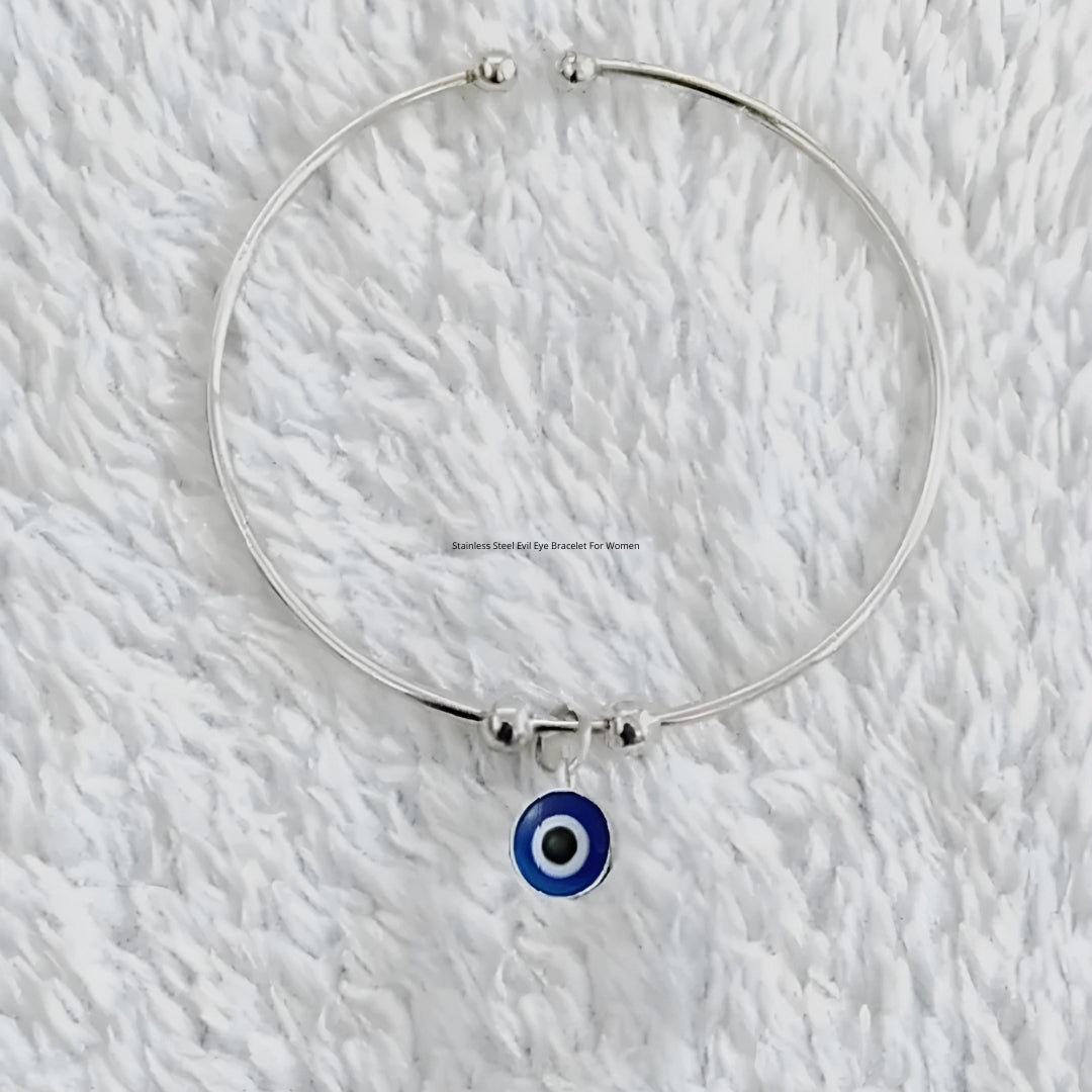 Stainless Steel Evil Eye Bracelet For Women